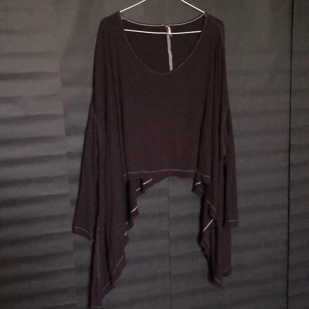 Free people black flowy top